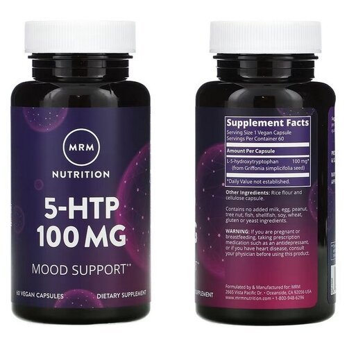MRM 5-HTP 100 мг 60 капсул doctor s best 5 htp 100 mg