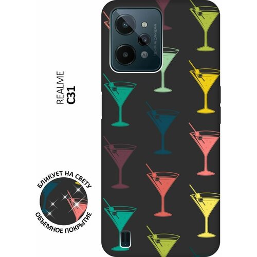 Матовый чехол Vermouth для realme C31 / Рилми С31 с 3D эффектом черный матовый чехол coffee cardiogram для realme c31 рилми с31 с 3d эффектом красный