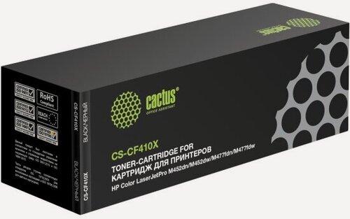 Изображение товара Тонер-картридж Cactus CS-CF410X черный (6500стр.) для HP HP CLJ Pro M452dn/M452dw/M477fdn/M477fdw