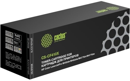 Тонер-картридж Cactus CS-CF410X черный (6500стр.) для HP HP CLJ Pro M452dn/M452dw/M477fdn/M477fdw