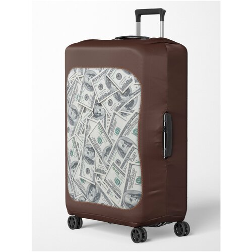 Чехол для чемодана , размер S, серый, коричневый