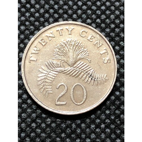 монета сша 5 центов 1990 год d 3 4 Монета Сингапур 20 центов 1990 год 5-5