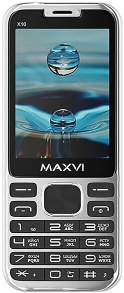 Телефон Maxvi X10 metallic silver