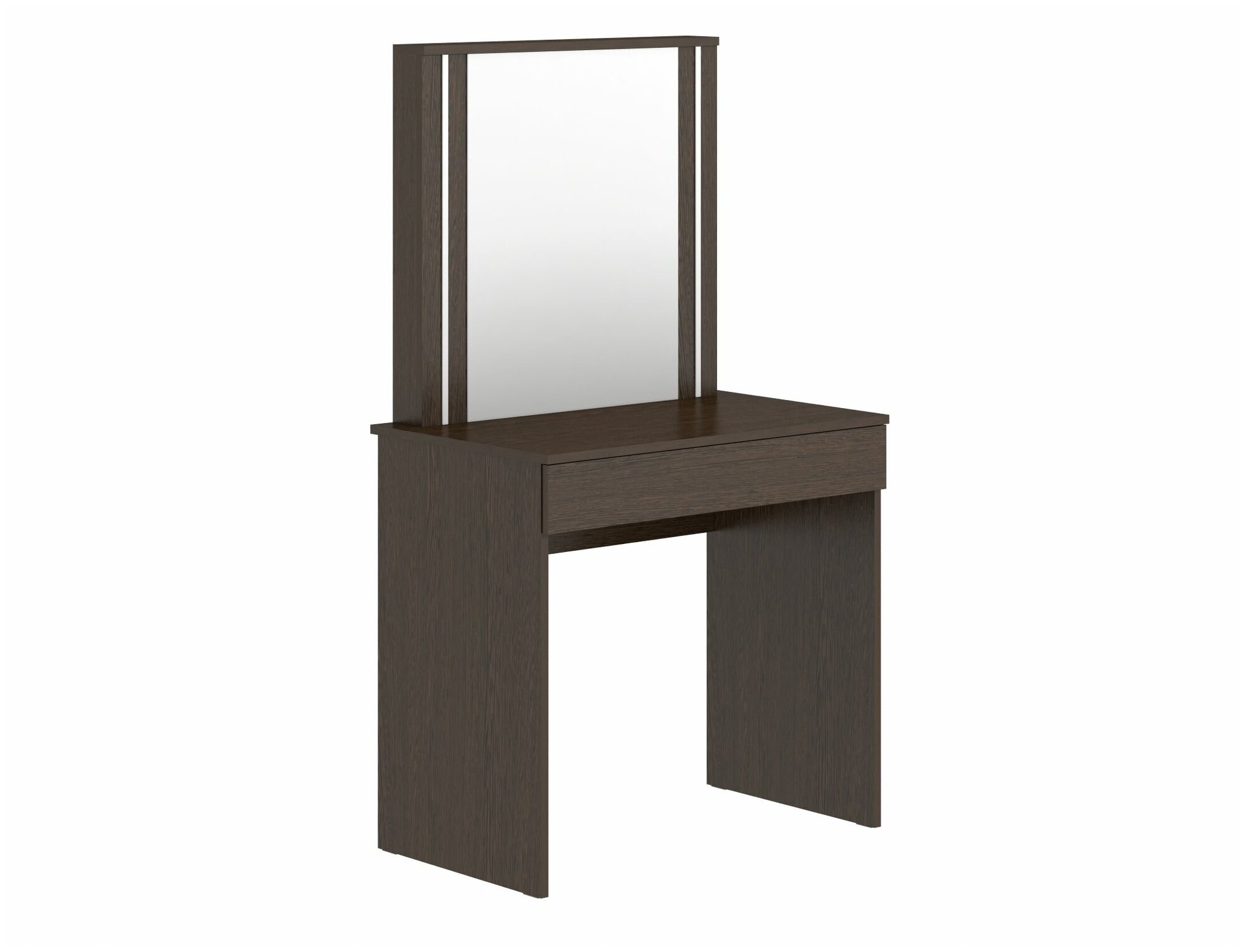 Туалетный столик Тип-1 Династия (1428*800*50 мм) Дуб Венге с зеркалом и подсветкой, косметический в спальню, прихожую, детскую