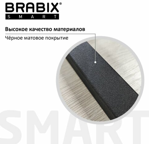 Стол BRABIX "Smart CD-014", 380х600х755 мм, лофт, на колесах, металл/ЛДСП дуб, каркас черный, 641884 - фотография № 6