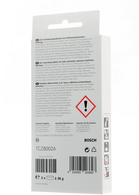 Таблетки для декальцинации автоматических кофемашин Bosch TCZ 8002 - фотография № 6