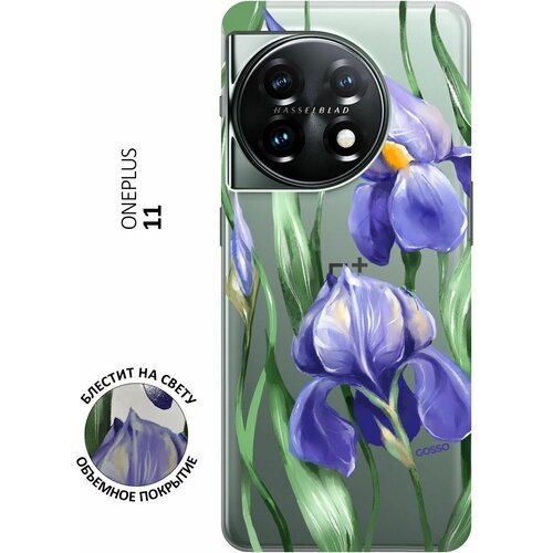 Силиконовый чехол на OnePlus 11, ВанПлюс 11 с 3D принтом Amazing Irises прозрачный силиконовый чехол на nokia 5 3 нокиа 5 3 с 3d принтом amazing irises прозрачный