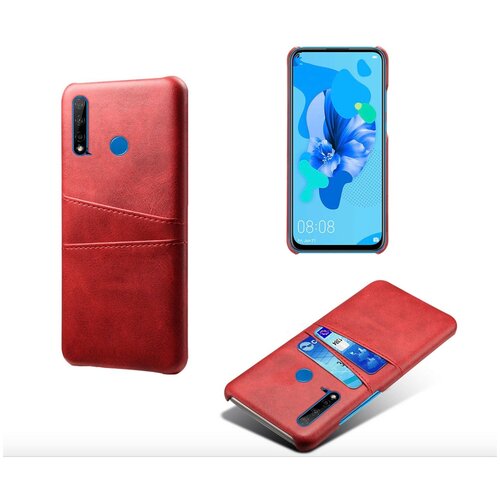фото Чехол панель-накладка mypads для xiaomi mi 8 pro из качественной импортной кожи с визитницей с отделением для банковских карт мужской женский красный