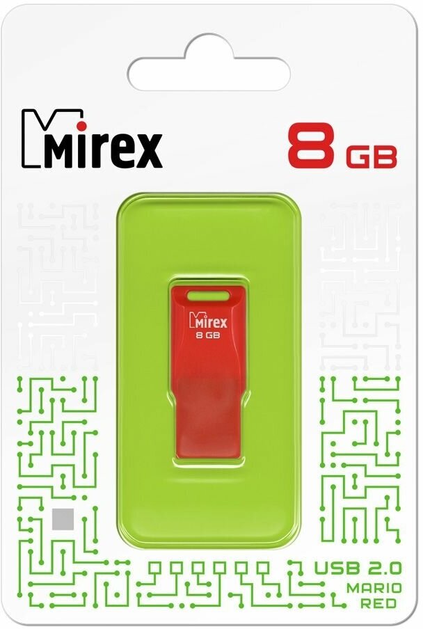 Флешка USB Flash Drive Mirex MARIO RED 8GB