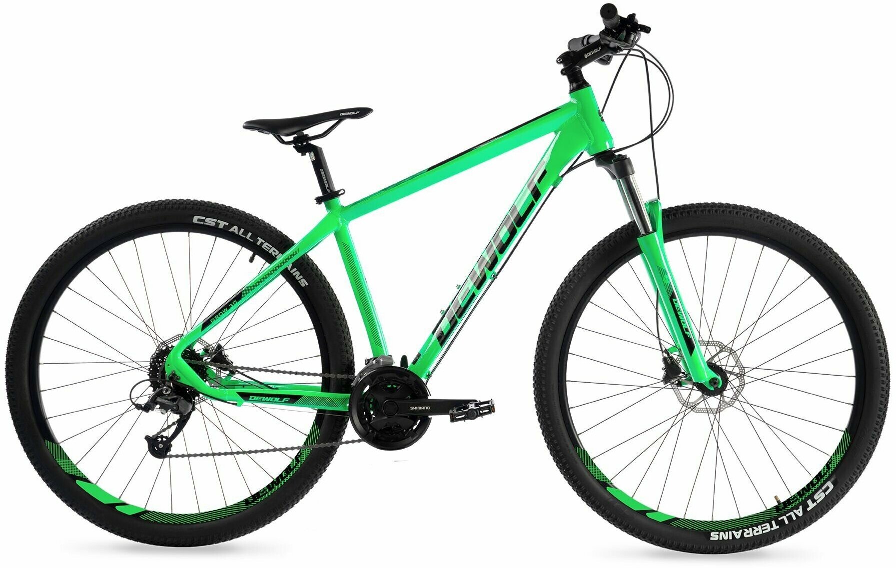 Велосипед горный DeWolf Grow 30, 18", зелёный