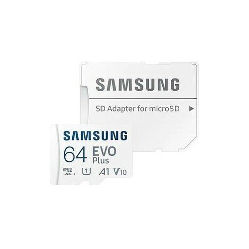 Флеш карта Samsung microSDXC 64Gb Class10 Samsung MB-MC64KA/RU EVO PLUS + adapter (MB-MC64KA/RU)