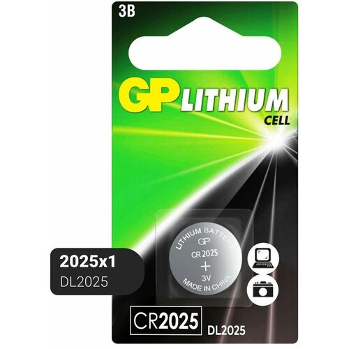 Элемент питания дисковый GP Lithium CR2025 элемент питания gp lithium cr2032