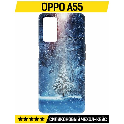 Чехол-накладка Krutoff Soft Case Лесная ель для Oppo A55 черный чехол накладка krutoff soft case лесная ель для tcl 30 черный