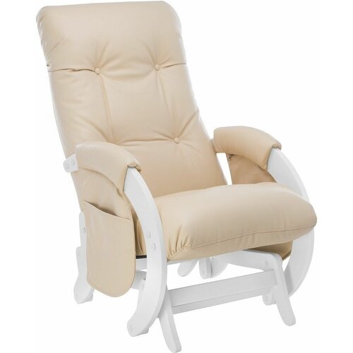 фото Кресло для кормления milli smile с карманами, молочный дуб, к/з polaris beige