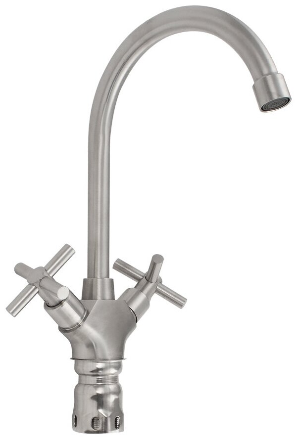 MAGNUS - Смеситель кухонный металокерамика , из нержавеющей стали марка 304, код: 9103