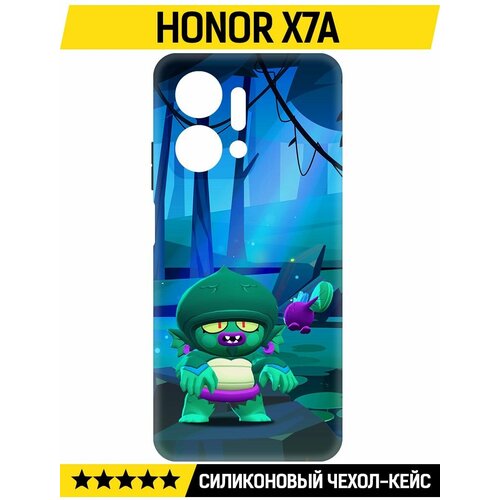 Чехол-накладка Krutoff Soft Case Brawl Stars - Болотный Джин для Honor X7a черный