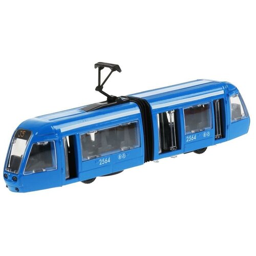Коллекционная машина Трамвай с гармошкой, 19см, Технопарк