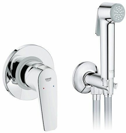 Гигиенический душ Grohe BauFlow 124903 с запорным клапаном, хром