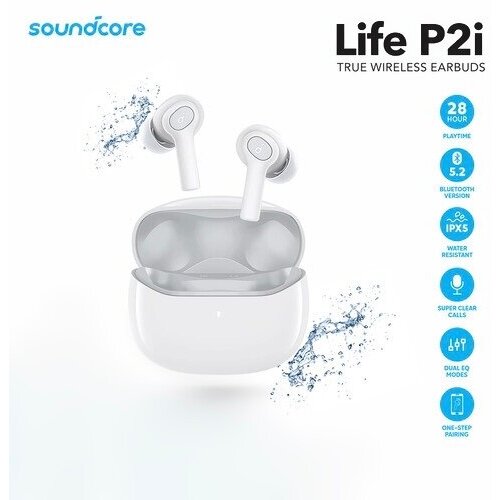 Anker Soundcore life p2i Белые Беспроводные Bluetooth наушники с активным шумоподавлением стильный дизайн Anker soundcore Life Note i 349900₽