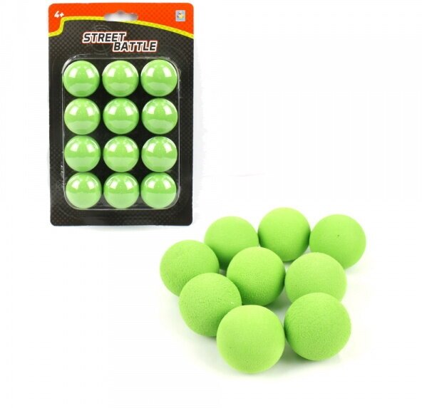 Мягкие шарики 3,4 см., для игрового оружия (12 штук), блистер 1toy - фото №5