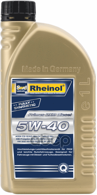 SWD Rheinol Swd Rheinol Primus Dxm Diesel 5W40 1Л