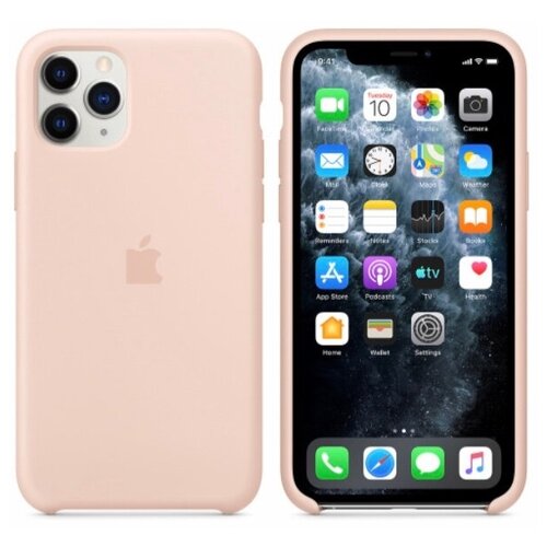 фото Силиконовый чехол silicone case для iphone 11 pro, розовый no brand