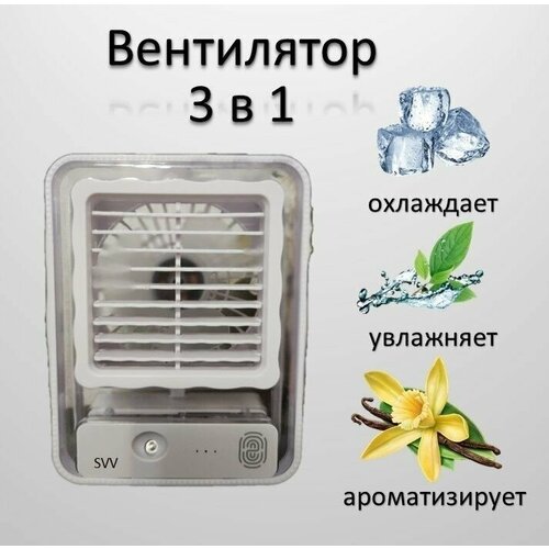 Мини Кондиционер - Вентилятор Conditioning FAN с водяным охлаждением ночной подсветкой и питанием от USB 100000₽