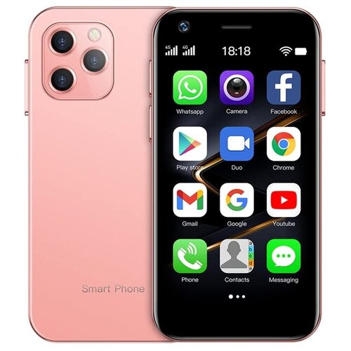 Смартфон SOYES XS12 3/64 ГБ, Dual nano SIM, розовый soyes 4g мини смартфон экран 3 5 дюймов android 6 0 четырёхъядерный 3 гб озу 32 гб 64 гб пзу