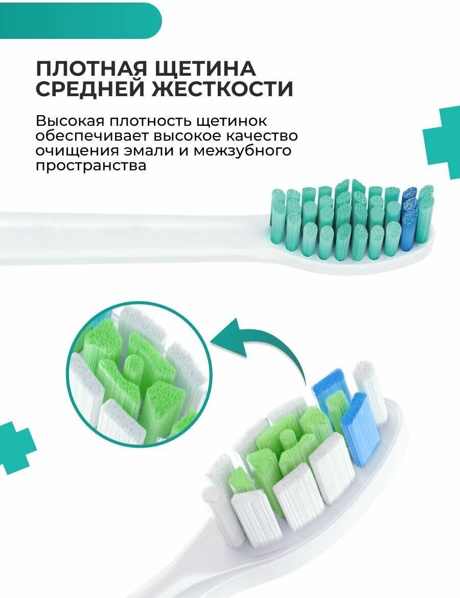 Набор насадок для зубной щетки Philips Sonicare сменные совместимые 4 шт - фотография № 3