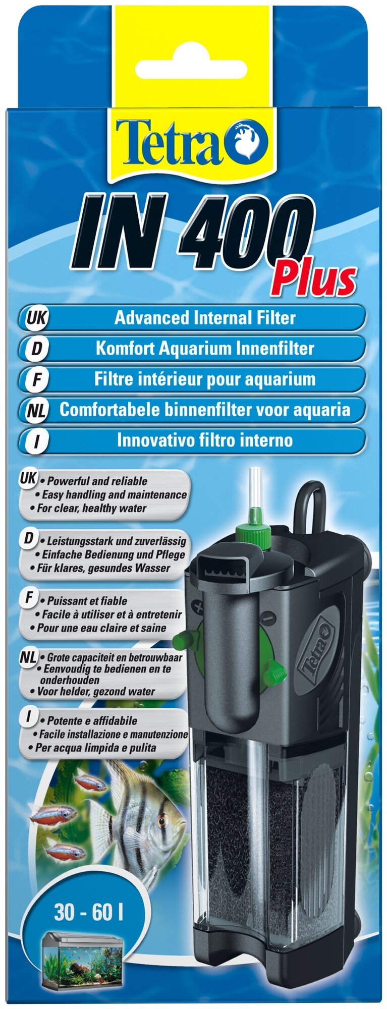 Внутренний аквариумный фильтр Tetra IN 400 Plus