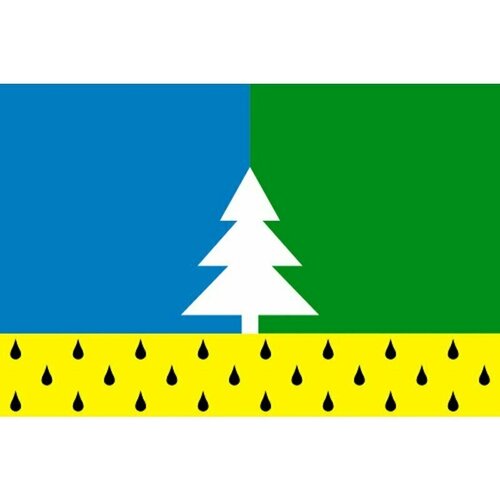 Флаг сельского поселения Алябьевский. Размер 135x90 см.