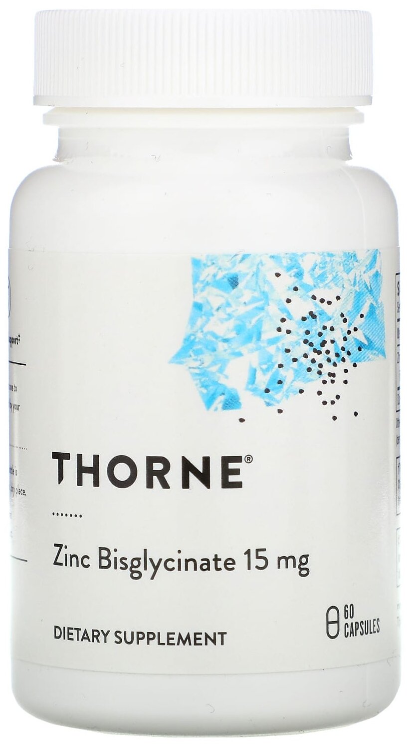 Zinc Bisglycinate капс., 15 мг, 30 г, 60 шт.