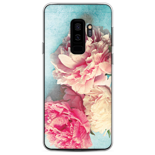 Силиконовый чехол на Samsung Galaxy S9 + / Самсунг Галакси С9 Плюс Пионы new