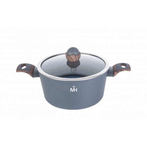 Кастрюля с антипригарным покрытием 22 см, MC-1796, 2,8 литра, MercuryHaus.