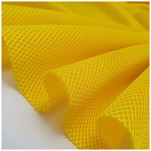 Ткань сетка трехслойная 3D Air-mesh, цвет желтый, 100*150см