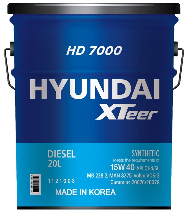 HYUNDAI-XTEER Масло моторное XTeer HD 7000 CI-4 15W40 20л 1шт