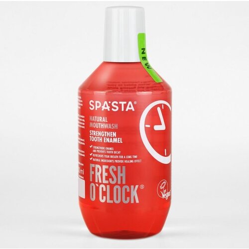 SPASTA Ополаскиватель для полости рта Fresh o'clock Укрепление эмали, 400 мл