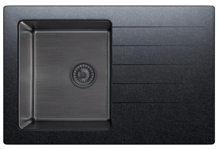 Кухонная мойка Tolero Twist TTS-760 №911 Black Edition черный (581418)