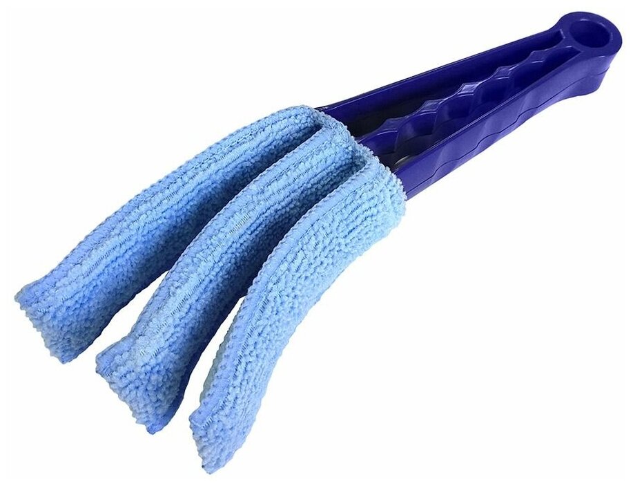 фото Щетка для чистки жалюзи Эскар, цвет: синий, 22 х 6 см
