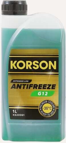 Изображение товара Антифриз готовый раствор 1 л OAT G12 зеленый