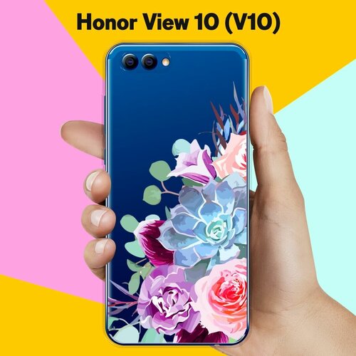 Силиконовый чехол на Honor View 10 (V10) Цветы 10 / для Хонор Вьюв 10 В10