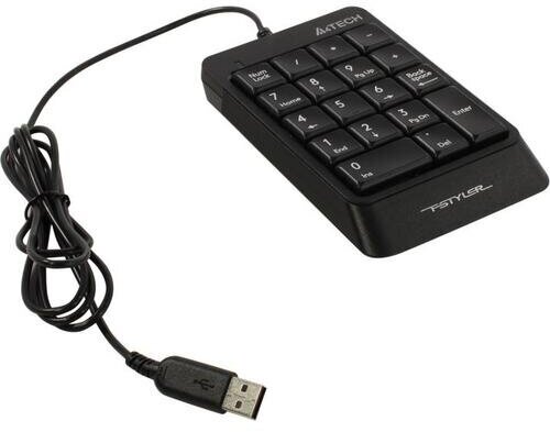 Клавиатура A4Tech числовой блок, черный USB slim для ноутбука (1359931) - фото №2