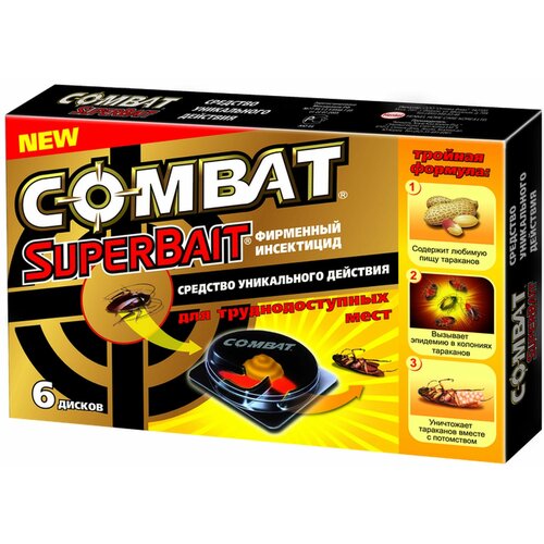 Combat SuperBait Инсектицид от тараканов , 6 шт.