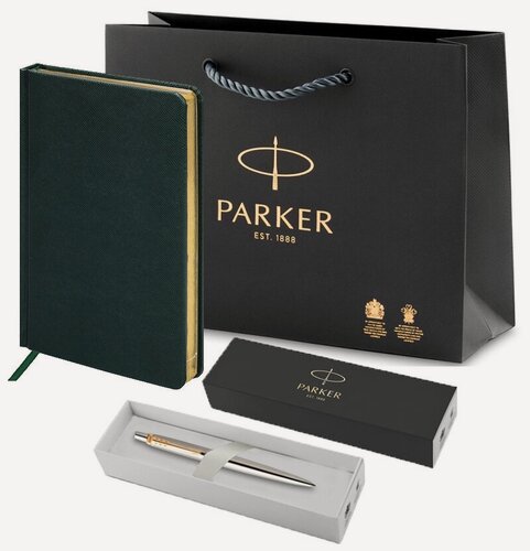 Изображение товара Подарочный набор: шариковая ручка Parker Jotter Essential, ежедневник А5 и фирменный пакет Паркер