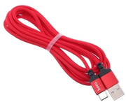 Кабель Hoco USB- Type-C 2м, 3000 mAh, красный
