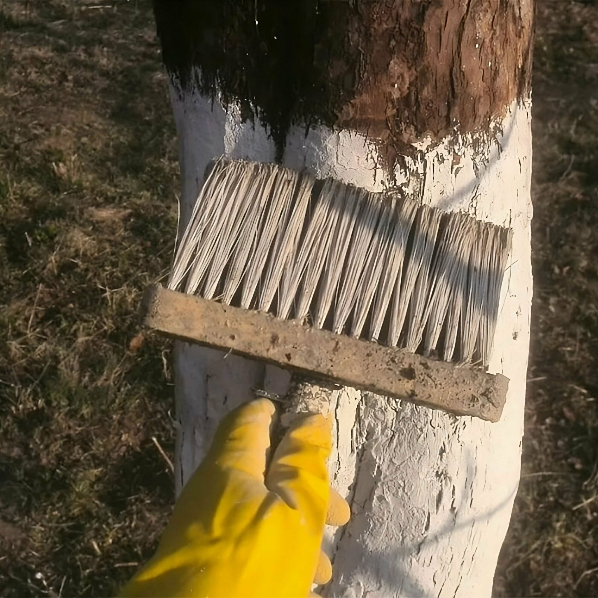 Антибактериальная побелка 3.5кг, с уникальным составом из белой глины и серебра, который защищает деревья от растрескивания и насекомых-вредителей - фотография № 3