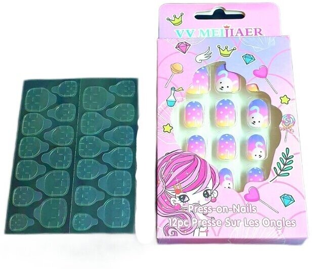 фото Накладные ногти детские, самоклеющиеся