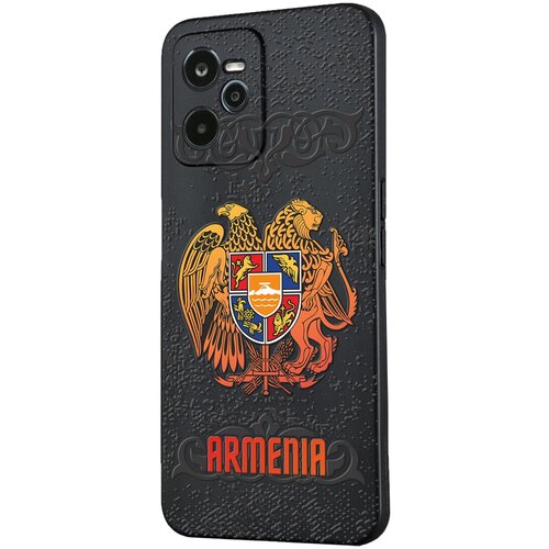 Силиконовый чехол Mcover для Realme C35 с рисунком Герб Армении силиконовый чехол mcover для apple iphone 6 с рисунком герб армении