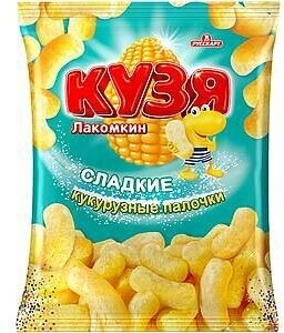 Кукурузные палочки Русскарт "Кузя Лакомкин" с сахарной пудрой 140г