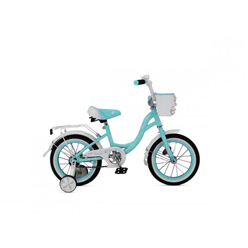фото Детский велосипед maxxpro florina 14" зелено-белый с боковыми колесами